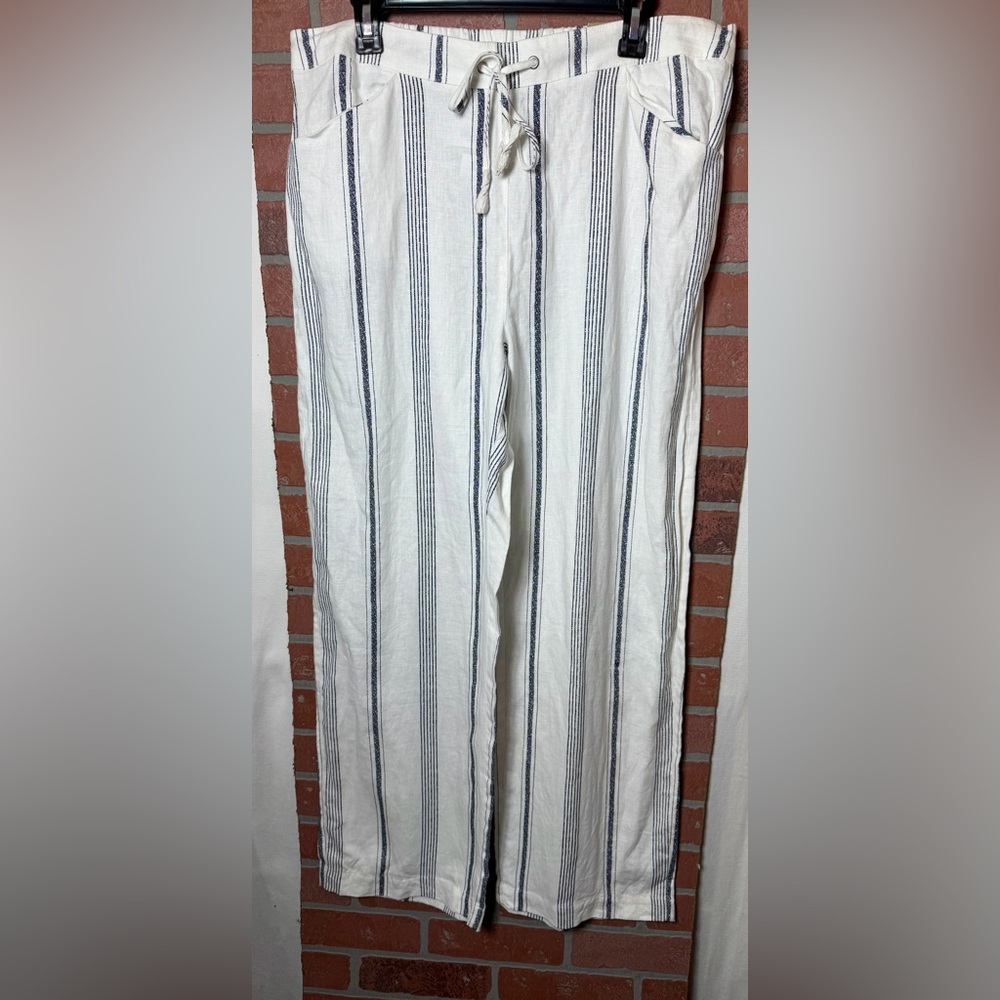 NWT Chico's Linen Wide Leg Trousers